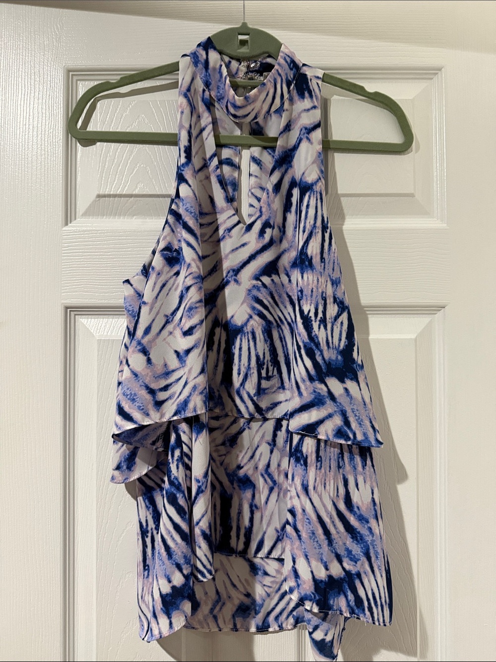 GORG TIE DYE TIERED TANK KEYHOLE